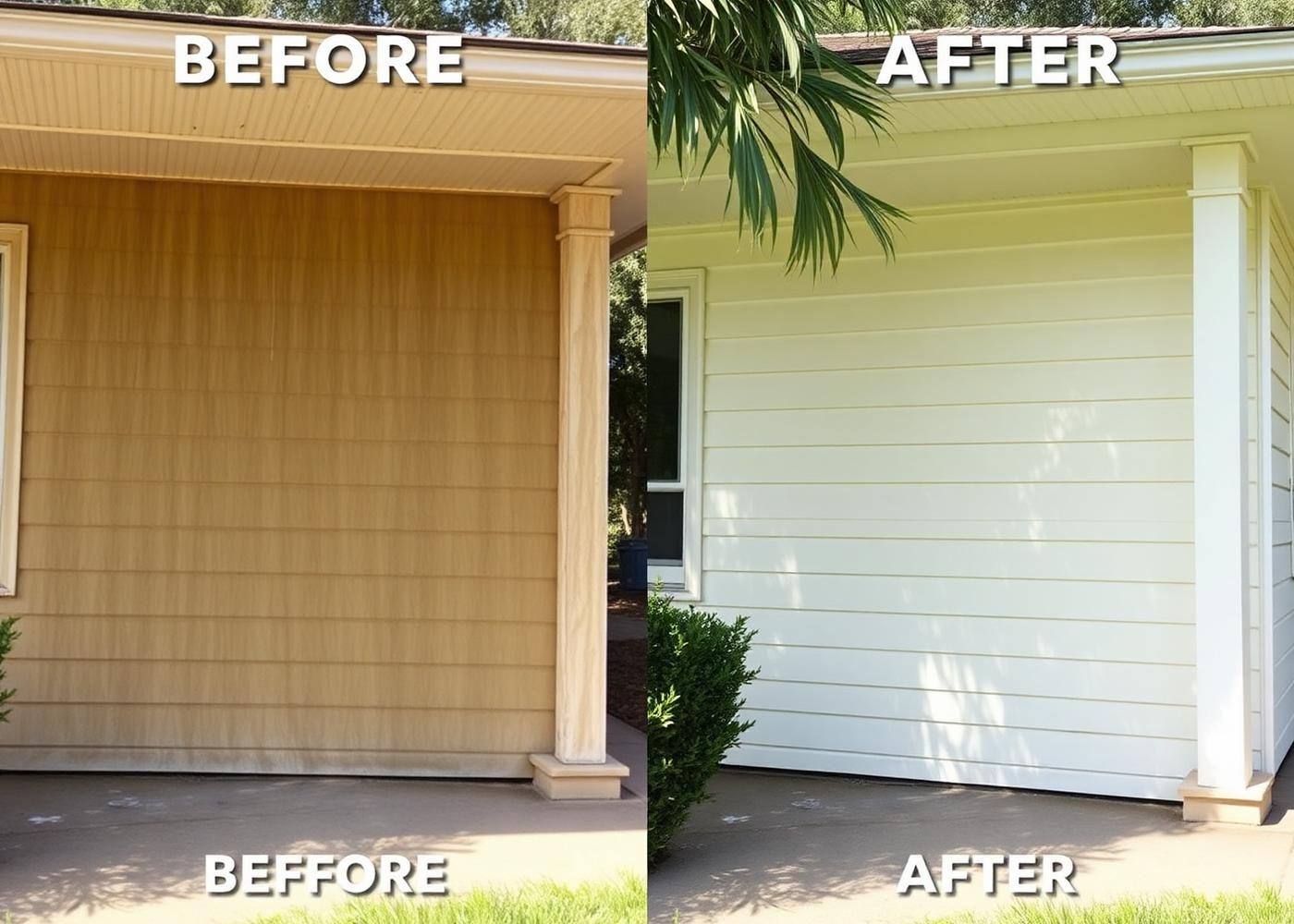 House washing in Madison GA before and after soft wash