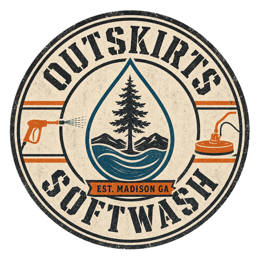 Outskirts Softwash badge logo